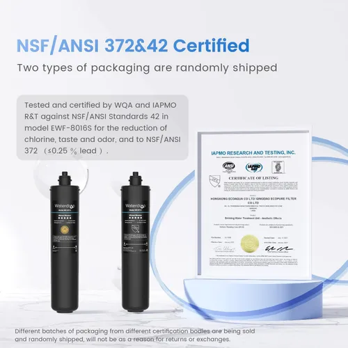 Vista 3 de Waterdrop Sistema de filtro de agua para debajo del fregadero 15UA y cartucho de filtro de repuesto Waterdrop RF15 para filtro de agua debajo
