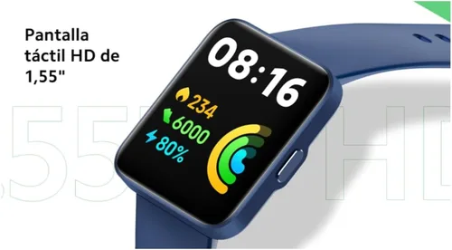 Vista 2 de XIAOMI Redmi Watch 2 Lite, más de 100 modos de fitness, pantalla táctil colorida de 1.55 pulgadas, resistencia al agua de 5 ATM, medición SPO₂