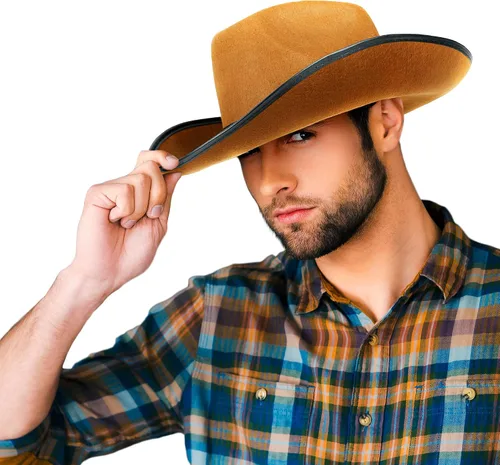 Vista 6 de Fun Central Classic Studded Cowboy Hat – Stylish Studded Western Hat, Size 7 1/8 for Men & Women