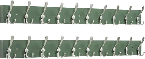 Vista 42 de SKOLOO Perchero de pared montado en la pared de estilo rústico: Perchero de pared de pino de madera auténtica de 40,6 cm de orificio a orificio
