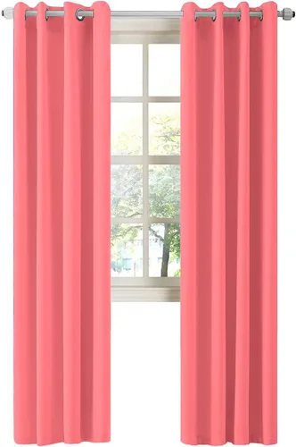 Vista 126 de LA PALMA Cortinas opacas con aislamiento térmico y ojales, para sala de estar, dormitorio, paquete de 2 paneles