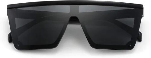 Vista 2 de FEISEDY B4061 - Lentes de sol planos para niños con montura cuadrada sin montura edad 2-7