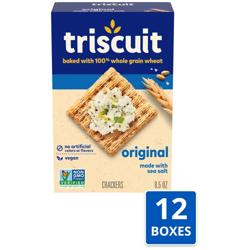Vista 4 de Triscuit Galletas de trigo integrales originales de grano entero, cajas de 12 a 8.5 onzas
