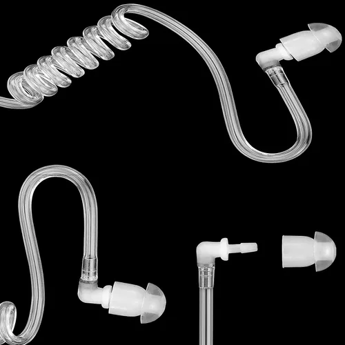 Vista 4 de Paquete de 10 tubos de bobina acústica de repuesto para auriculares de walkie talkie para radios de dos vías Baofeng Motorola Kenwood Retevis