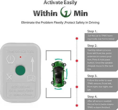 Vista 5 de JDIAG Herramienta de Sensor TPMS, Herramienta de Reaprendizaje TPMS para F150 Sensor de Reseteo Automático de TPMS Programación de Herramientas