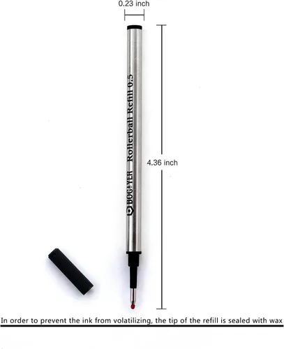 Vista 2 de 20 repuestos de tinta líquida para bolígrafo roller, 0.020 in, tinta negra