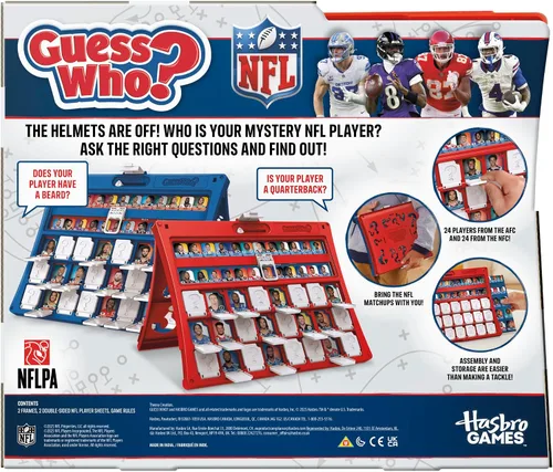 Vista 2 de Adivina quién? Juego de mesa edición NFL Juego de mesa NFL oficialmente licenciado para niños y familias A partir de 6 años 2 jugadores 15