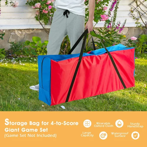 Vista 3 de COSTWAY Bolsa de transporte gigante 4 en una fila, bolsa de almacenamiento para juego gigante gigante de 4 en fila (juego no incluido), bolsa