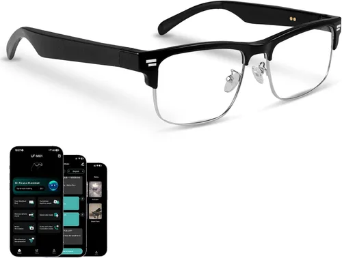 Vista 10 de Gafas inteligentes Bluetooth para hombres y mujeres, asistente de voz e impermeabilidad IPX5, lentes inteligentes fotocromáticos con altavoces