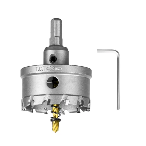 Vista 50 de SALI Kit de sierra perforadora TCT de 1 pulgada (1.024 in) con punta de carburo de tungsteno con broca piloto chapada en titanio para metal, acero