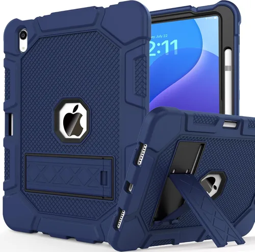 Vista 24 de Funda para iPad de 7ª/8ª generación, funda para iPad 10.2, híbrida, resistente, a prueba de golpes, funda de protección contra caídas construida
