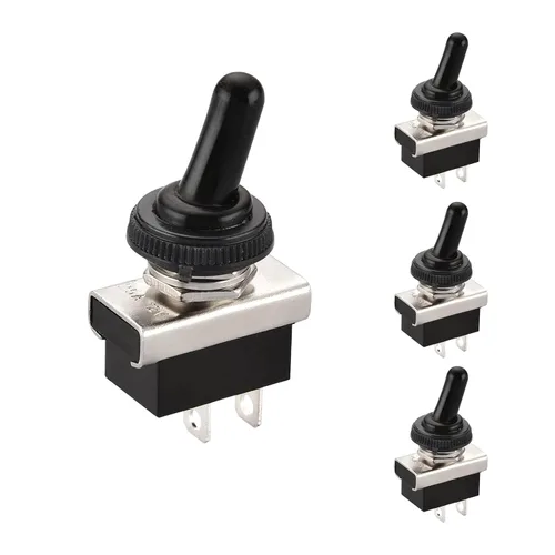 Vista 23 de Baomain, interruptor de conmutación SPST con apagado-encendido, 2 clavijas, 12 V 25 A con cubierta impermeable para auto