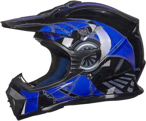 Vista 2 de ILM Casco de cara completa para motocicleta, motocross y cuatrimoto para niños y jóvenes, aprobado por el Departamento de Transporte de Estados