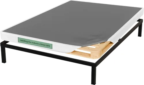 Vista 8 de Treaton, Cama Queen sin ensamblar – Somier de madera de 2.5 pulgadas – Fabricado en Estados Unidos – Silencioso sin ruido – Base de colchón