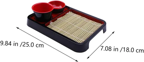 Vista 7 de 5 juegos de platos de fideos fríos japoneses, fuente de cocina, plato de sushi de estilo japonés, vajilla de cocina, recipiente de alimentos, plato