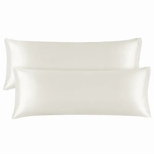 Vista 138 de BEDELITE Funda de almohada de satén para cabello y piel, súper suave y refrescante similar a las fundas de almohada de seda, paquete de 2 con cierre