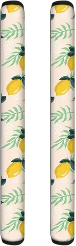 Vista 29 de DISNIMO Juego de 2 fundas para manijas de puerta de refrigerador con diseño floral de mariposa azul, protector de decoración de electrodomésticos