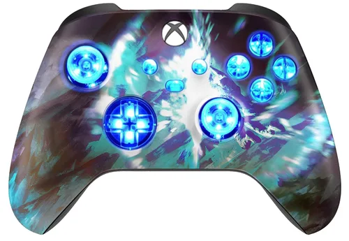 Vista 24 de Silent Modz Custom Modded Controller 7 LED Colors Trigger Stopper w/Pro Grips compatible with Xbox Series S, Xbox Series X, Xbox One, and Windows