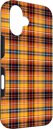 Vista 3 de Tartan Fall Plaid Halloween Orange Black Thanksgiving Autum Case for iPhone 16