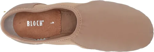 Vista 5 de Bloch Dance Neo-Flex Slip On Zapatos de jazz de cuero para niños Canela