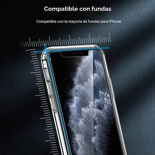 Vista 6 de WHPXJY Paquete de 2 protectores de pantalla de privacidad para iPhone 11 Pro Max y iPhone Xs Max, anti-espía, inastillable, película de vidrio