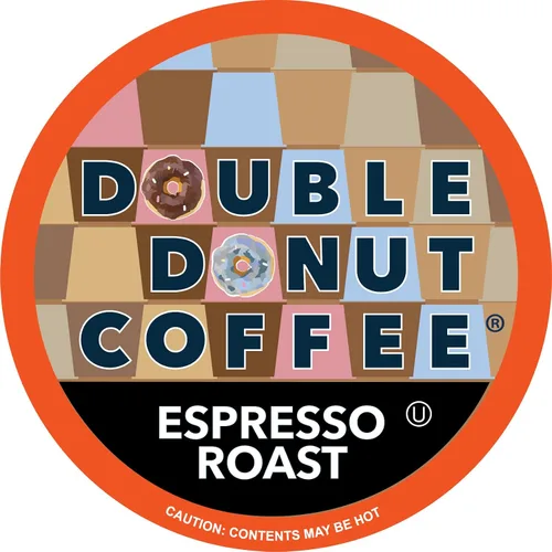 Vista 118 de Double Donut Coffee Cápsulas de Café Half Caff, Cápsulas de Café de Media Cafeína de Porción Individual para Cafeteras Keurig K Cup, Tostado Medio