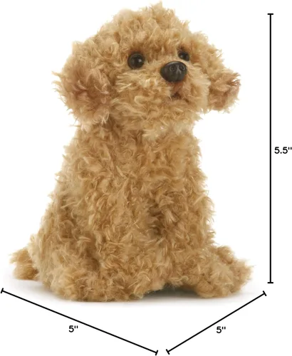 Vista 7 de DEMDACO Labradoodle - Puf de peluche para niños de 5.5 pulgadas, color marrón claro