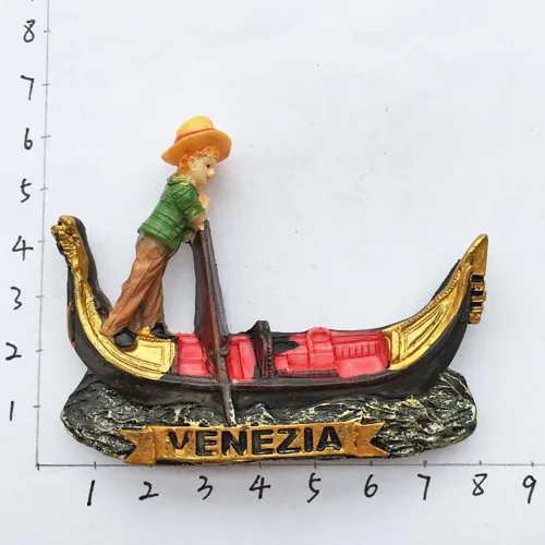 Vista 6 de Venecia Venecia Italia refrigerador imán 3D góndola viaje pegatinas recuerdos, resina hogar y cocina decoración, Italia refrigerador imán de China