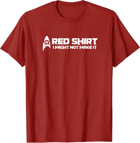 Vista 2 de Camiseta roja con texto en inglés "I might Not Make It", Rojo, S