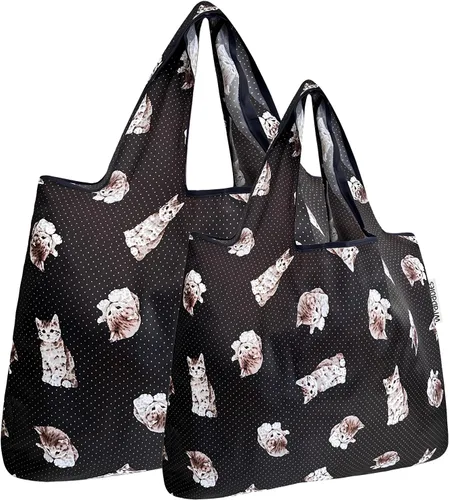 Vista 9 de allydrew Unisex P74005 Large & Small Foldable Tote NylonReusable Grocery Bag