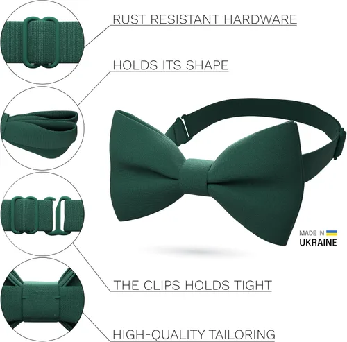 Vista 2 de Bow Tie House TM, pajaritas para hombre de cualquier edad preatadas para hombre con clip en diseño para adultos