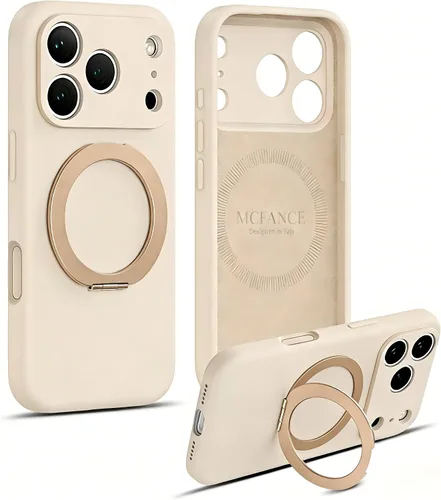 Vista 26 de Funda de silicona con soporte para iPhone 17 Pro [compatible con MagSafe] [Protección completa de la cámara] (6.3 pulgadas 2025), fundas de teléfono