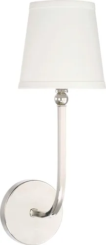 Vista 15 de Capital Lighting 619311AD-674 Dawson Pantalla de Tela Blanca Decorativa Stay-Straight Aplique de Pared, 1-Luz 60 Vatios, 17" H x 6" A, Latón