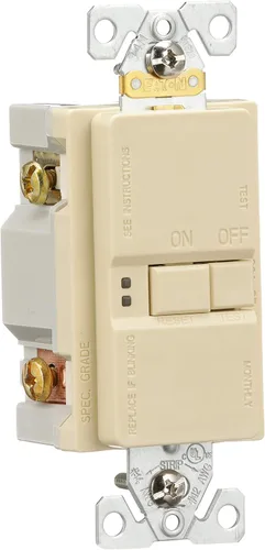 Vista 6 de EATON SGFD20V Receptáculo Gfci autocomprobado, 125 V, 20 A, 2 polos, 3 cables, marfil