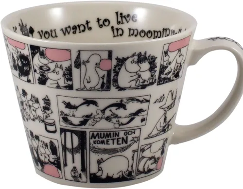 Vista 8 de Taza de sopa con diseño del mapa del Valle de Moomin Yamaka Japón