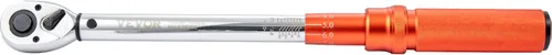 Vista 10 de VEVOR Llave dinamométrica de 1/2 pulgada con clic, escalas de doble rango mecánicas 10-150 pies.libras/14-204 Nm, de doble dirección ajustable