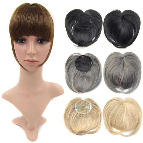 Vista 5 de Faringoto Extensiones de cabello con clip para mujer, color blanco amarillento