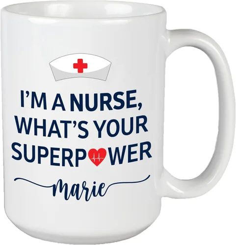 Vista 12 de Exfoliantes de café y guantes de goma #Nurselife, taza de café impresa para enfermera, regalo para enfermera (diseño 1, 11 onzas)