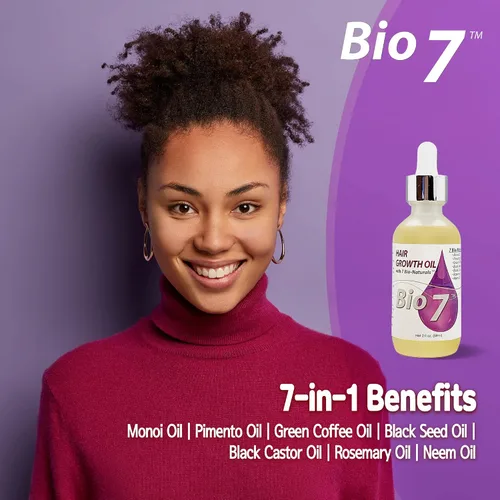 Vista 4 de By Natures Bio 7 Aceite para el Crecimiento del Cabello 2 Oz