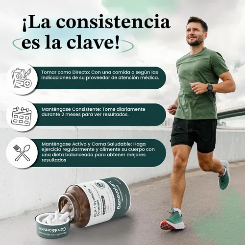 Vista 3 de Benevolent Natural GLP-1 Suplemento probióticos para la salud intestinal, 60 cápsulas 5-in-1 Synbiotic with Akkermansia, MetSyn®, Chromax® &