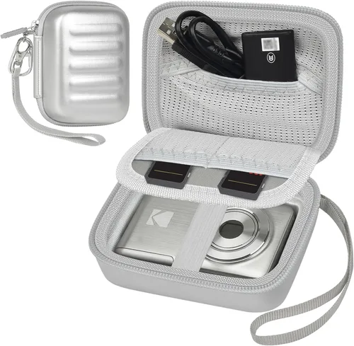 Vista 13 de Funda para cámara digital KODAK PIXPRO FZ55/FZ45/FZ53/FZ43 de 16 MP, bolsa de almacenamiento de viaje con bolsillo de malla para baterías, cables