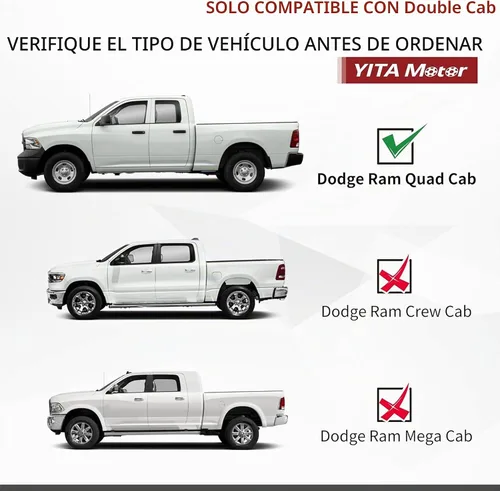 Vista 2 de YITAMOTOR Estribos de 6 pulgadas compatibles con Dodge Ram 1500 2009-2018, Ram 1500 Classic Quad Cab 2019-2024, barras laterales Nerf de paso lateral