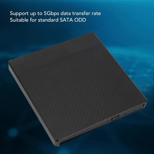 Vista 2 de Sanpyl Unidad externa de CD y DVD, unidad óptica portátil de 5 Gbps USB C, USB3.0 USB2.0 ROM Rewriter Writer Duplicator, para Win XP, para Win 2003