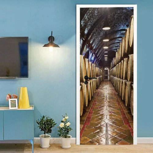 Vista 90 de Calcomanías 3D para puerta, murales para despegar y pegar, papel tapiz de caballo, calcomanías autoadhesivas extraíbles de PVC, impermeable, póster