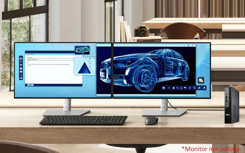 Vista 12 de Dell Pro Micro Plus (MFF OptiPlex 7020 Plus de próxima generación), Intel 20-Core Ultra 7 265, mini escritorio empresarial, QBM1250, 3x DP, memoria