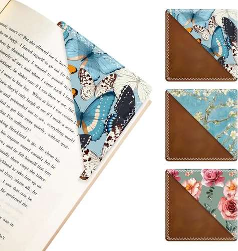 Vista 20 de Marcadores de Cuero Personalizados, Accesorios de Libro Divertidos y Lindos para Amantes de la Lectura, Marcadores de Páginas Irrompibles