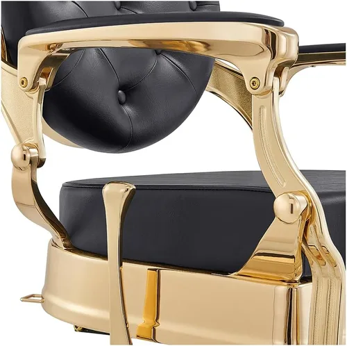Vista 7 de Dir Silla de peluquería hidráulica resistente con marco dorado Princeton