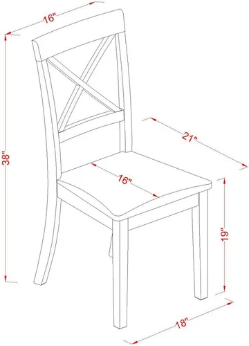 Vista 6 de East West Furniture BOST5-CAP-C - Juego de comedor de 5 piezas para 4 personas, incluye una mesa de cocina redonda y 4 sillas de comedor de tela