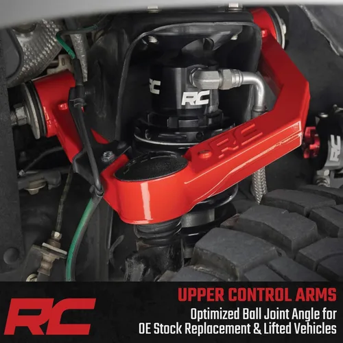Vista 2 de Brazos de control superior forjados de aluminio de Rough Country para Ram 1500 de 12-18 31201RED