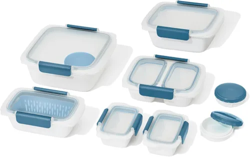 Vista 9 de OXO Good Grips Prep and Go - Juego de contenedores (10 unidades), color azul océano